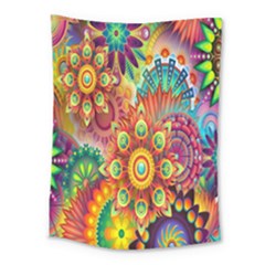 Mandalas Colorful Abstract Ornamental Medium Tapestry by artworkshop