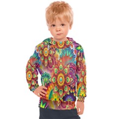 Mandalas Colorful Abstract Ornamental Kids  Hooded Pullover by artworkshop