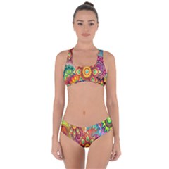 Mandalas Colorful Abstract Ornamental Criss Cross Bikini Set by artworkshop