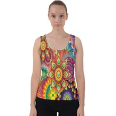 Mandalas Colorful Abstract Ornamental Velvet Tank Top by artworkshop