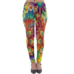 Mandalas Colorful Abstract Ornamental Lightweight Velour Leggings by artworkshop