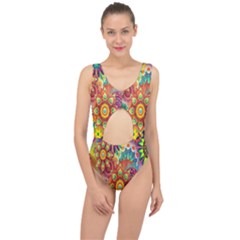 Mandalas Colorful Abstract Ornamental Center Cut Out Swimsuit by artworkshop