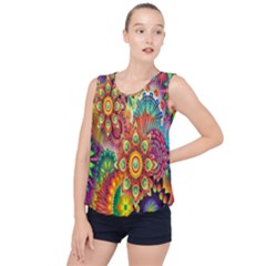 Mandalas Colorful Abstract Ornamental Bubble Hem Chiffon Tank Top by artworkshop