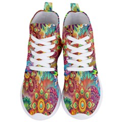 Mandalas Colorful Abstract Ornamental Women s Lightweight High Top Sneakers by artworkshop