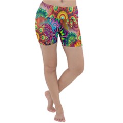 Mandalas Colorful Abstract Ornamental Lightweight Velour Yoga Shorts by artworkshop