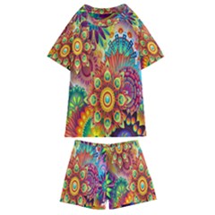 Mandalas Colorful Abstract Ornamental Kids  Swim Tee And Shorts Set by artworkshop