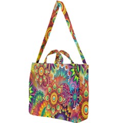 Mandalas Colorful Abstract Ornamental Square Shoulder Tote Bag