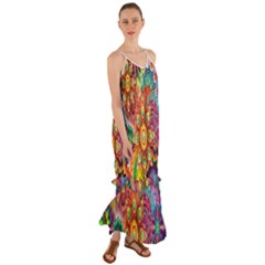 Mandalas Colorful Abstract Ornamental Cami Maxi Ruffle Chiffon Dress by artworkshop