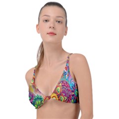 Mandalas Colorful Abstract Ornamental Knot Up Bikini Top by artworkshop