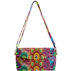 Mandalas Colorful Abstract Ornamental Removable Strap Clutch Bag by artworkshop