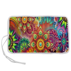 Mandalas Colorful Abstract Ornamental Pen Storage Case (l) by artworkshop