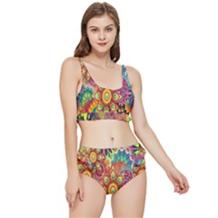 Mandalas Colorful Abstract Ornamental Frilly Bikini Set by artworkshop