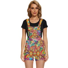 Mandalas Colorful Abstract Ornamental Short Overalls