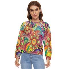 Mandalas Colorful Abstract Ornamental Women s Long Sleeve Raglan Tee