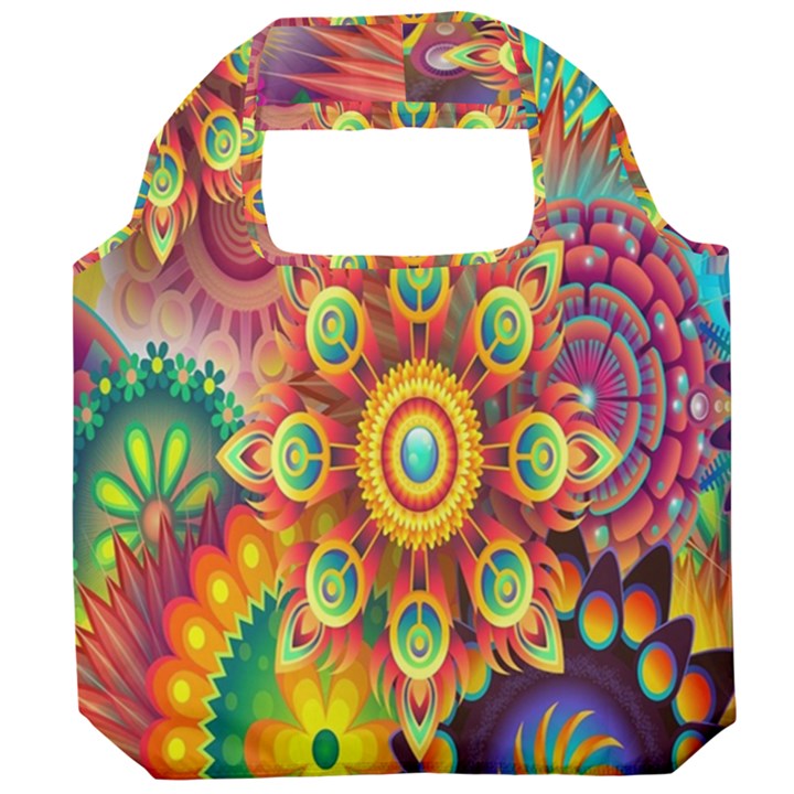 Mandalas Colorful Abstract Ornamental Foldable Grocery Recycle Bag