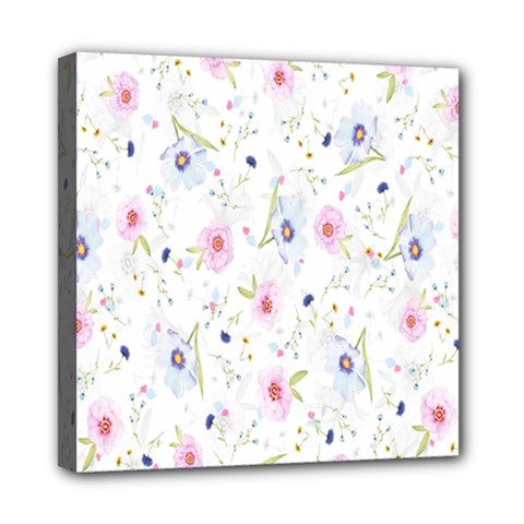 Pattern Flowers Mini Canvas 8  X 8  (stretched) by artworkshop