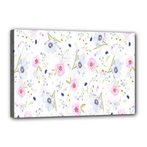 Pattern Flowers Canvas 18  X 12  (stretched) by artworkshop