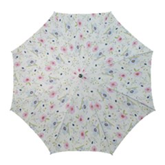 Pattern Flowers Golf Umbrellas by artworkshop