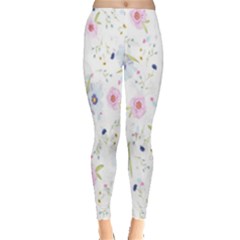 Pattern Flowers Leggings  by artworkshop