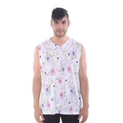 Pattern Flowers Men s Basketball Tank Top by artworkshop