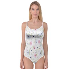 Pattern Flowers Camisole Leotard  by artworkshop