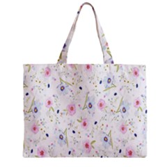 Pattern Flowers Zipper Mini Tote Bag by artworkshop