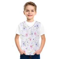 Pattern Flowers Kids  Basketball Tank Top