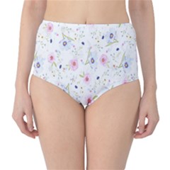 Pattern Flowers Classic High-waist Bikini Bottoms by artworkshop