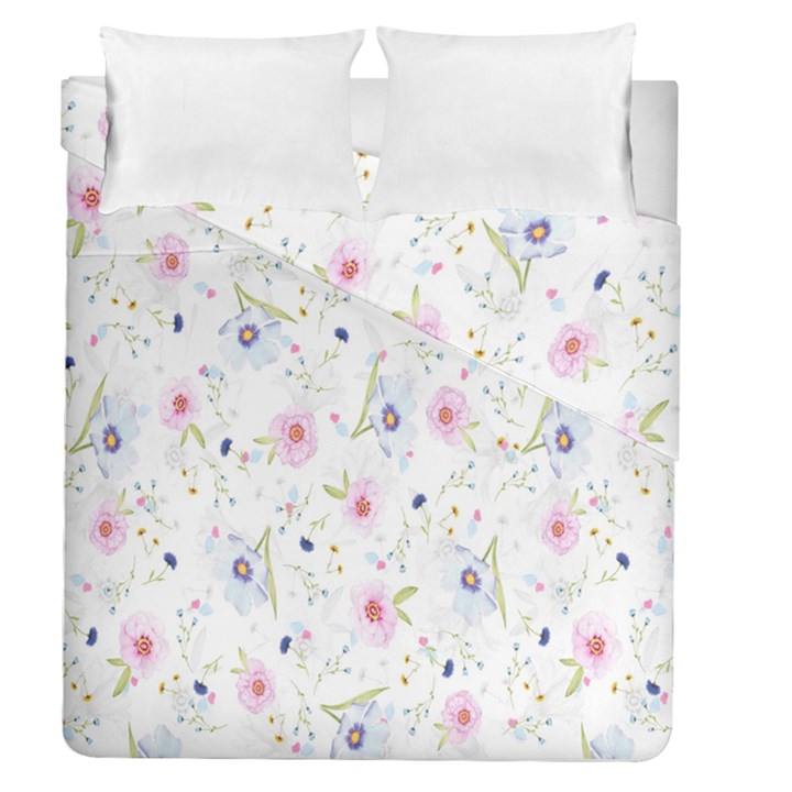 Pattern Flowers Duvet Cover Double Side (Queen Size)