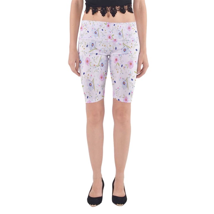 Pattern Flowers Yoga Cropped Leggings