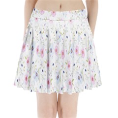 Pattern Flowers Pleated Mini Skirt by artworkshop