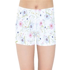 Pattern Flowers Kids  Sports Shorts by artworkshop