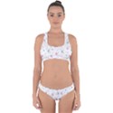 Pattern Flowers Cross Back Hipster Bikini Set View1