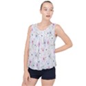 Pattern Flowers Bubble Hem Chiffon Tank Top View1