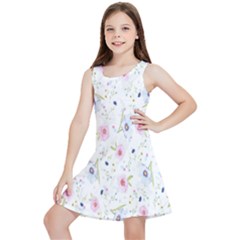 Pattern Flowers Kids  Lightweight Sleeveless Dress by artworkshop