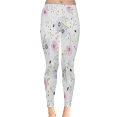 Pattern Flowers Inside Out Leggings by artworkshop