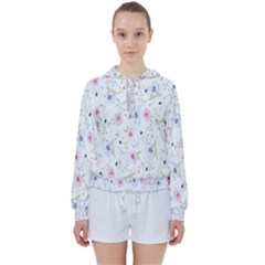 Pattern Flowers Women s Tie Up Sweat by artworkshop