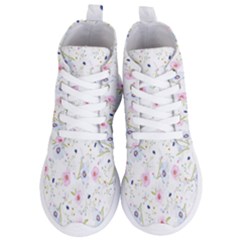 Pattern Flowers Women s Lightweight High Top Sneakers by artworkshop