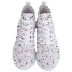 Pattern Flowers Men s Lightweight High Top Sneakers by artworkshop