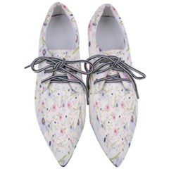 Pattern Flowers Pointed Oxford Shoes by artworkshop