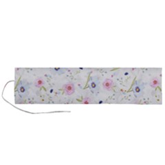 Pattern Flowers Roll Up Canvas Pencil Holder (l) by artworkshop