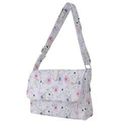 Pattern Flowers Full Print Messenger Bag (l) by artworkshop