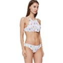 Pattern Flowers Banded Triangle Bikini Set View3