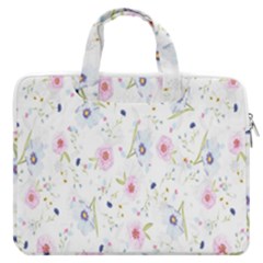 Pattern Flowers Macbook Pro 16  Double Pocket Laptop Bag  by artworkshop