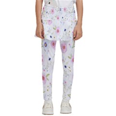 Pattern Flowers Kids  Skirted Pants