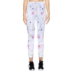 Pattern Flowers Pocket Leggings 