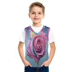 Rose Flower Love Romance Beautiful Kids  Basketball Tank Top