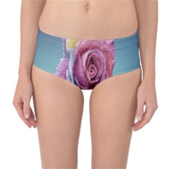 Rose Flower Love Romance Beautiful Mid-waist Bikini Bottoms by artworkshop