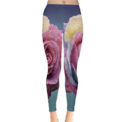 Rose Flower Love Romance Beautiful Leggings  by artworkshop