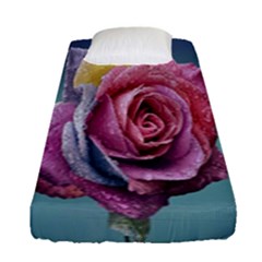 Rose Flower Love Romance Beautiful Fitted Sheet (single Size) by artworkshop